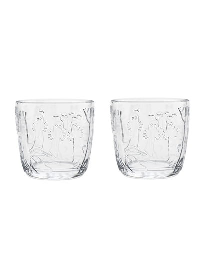 Moomin Arabia Clear Tumbler Glass Pair