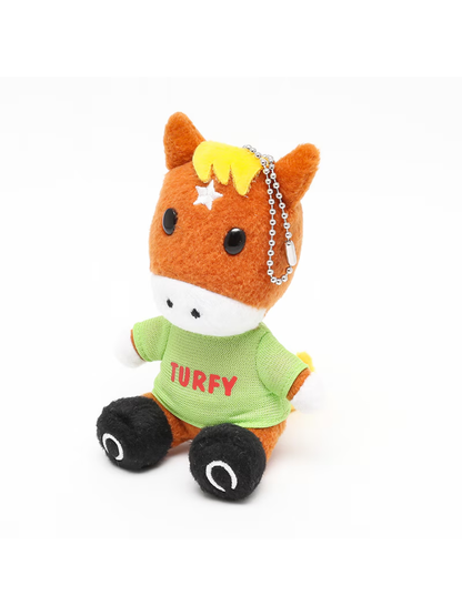 Turfy Sitting Plush Mascot Keychain with Ball Chain