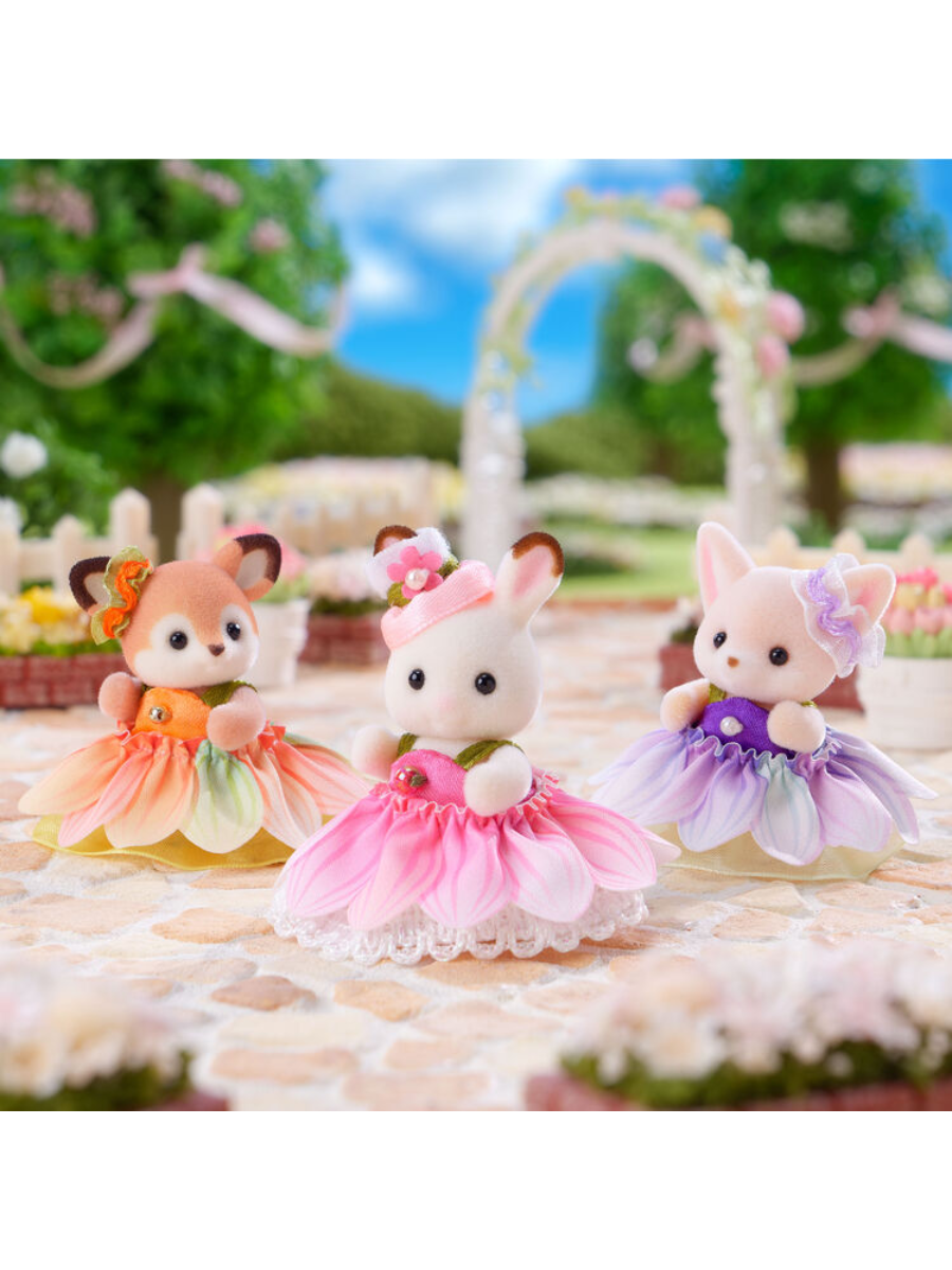 Sylvanian Families Baby Trio Set – Flower Dress Series
