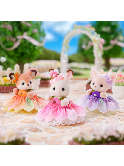 Sylvanian Families Baby Trio Set – Flower Dress Series