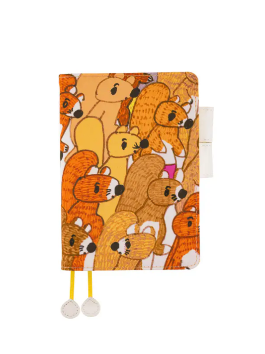 Hobonichi Techo 2027 100%ORANGE Busy Squirrels Original Size A6 Planner Cover