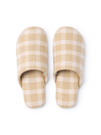 MUJI Cotton Flannel Soft Slippers Cushioned