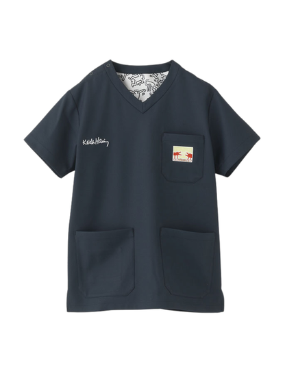 Scrub Canvas Club Keith Haring Unisex Scrub Top
