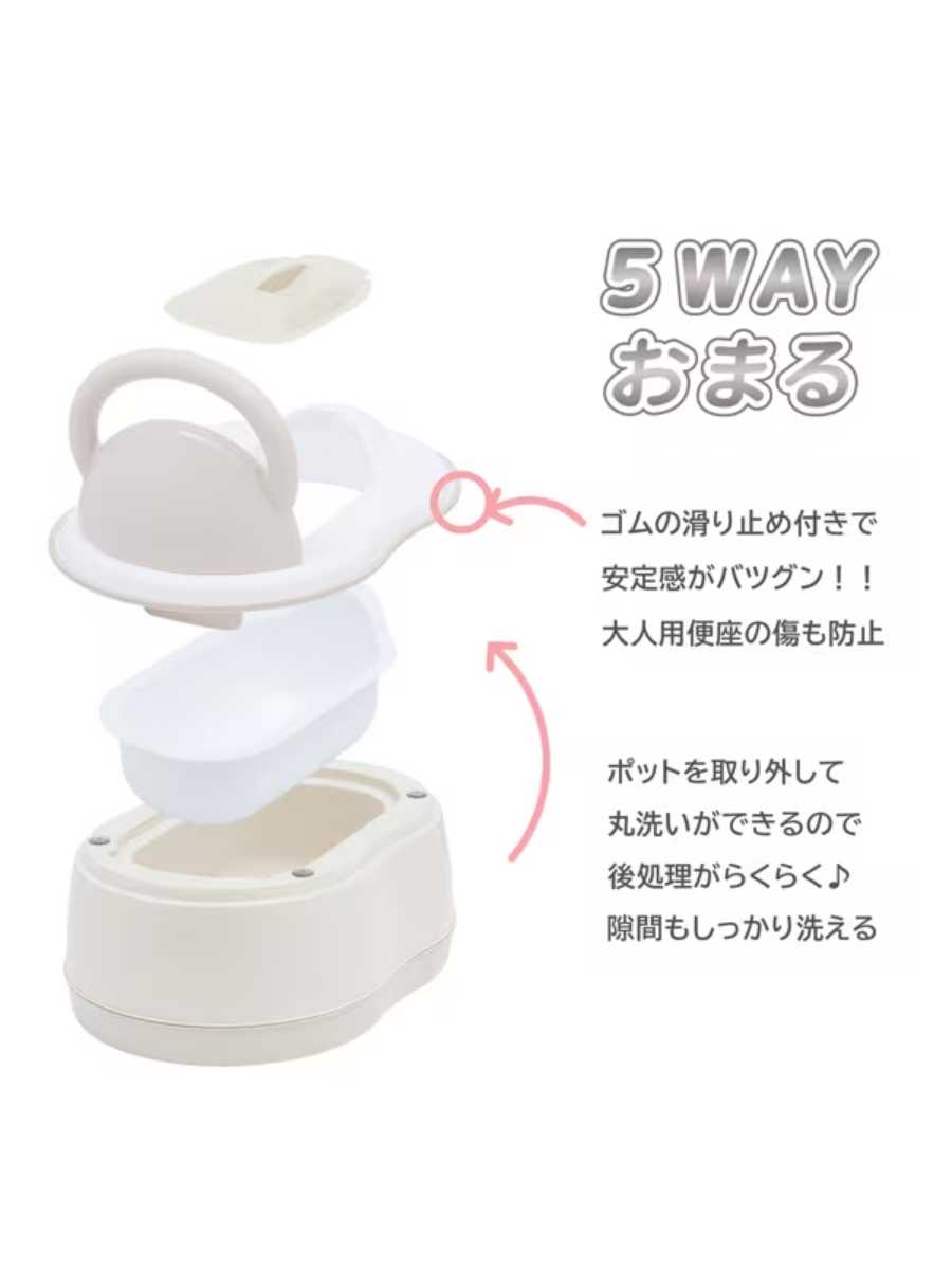 Yonghe 5-in-1 Toddler Potty Training System Greyish Beige