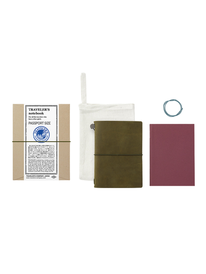 Traveler’s Notebook Passport Size Olive Starter Kit