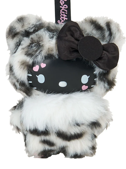 Hello Kitty Fine Face Mini Leopard Plush Mascot Keychain