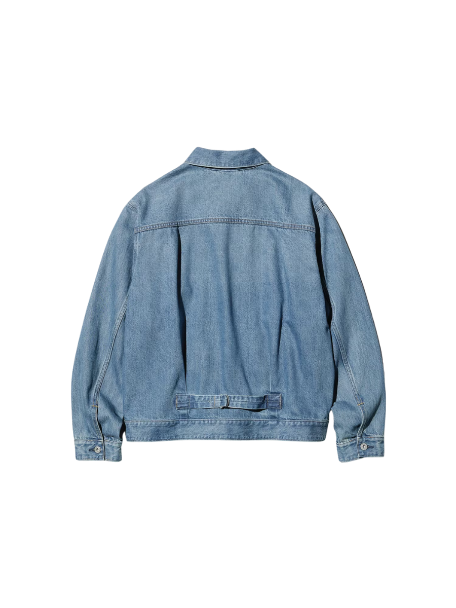 Uniqlo Men’s Short Denim Trucker Jacket Relaxed Fit Cotton