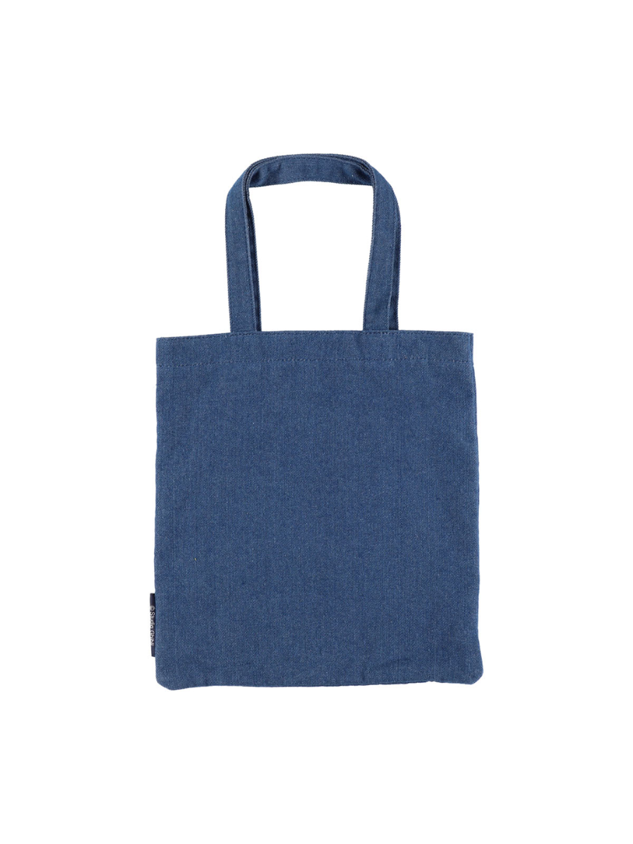 My Neighbor Totoro Denim Tote Bag Embroidered Floral Design