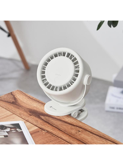 Turbo Clip Fan Powerful 4-Speed Rechargeable Desk Fan