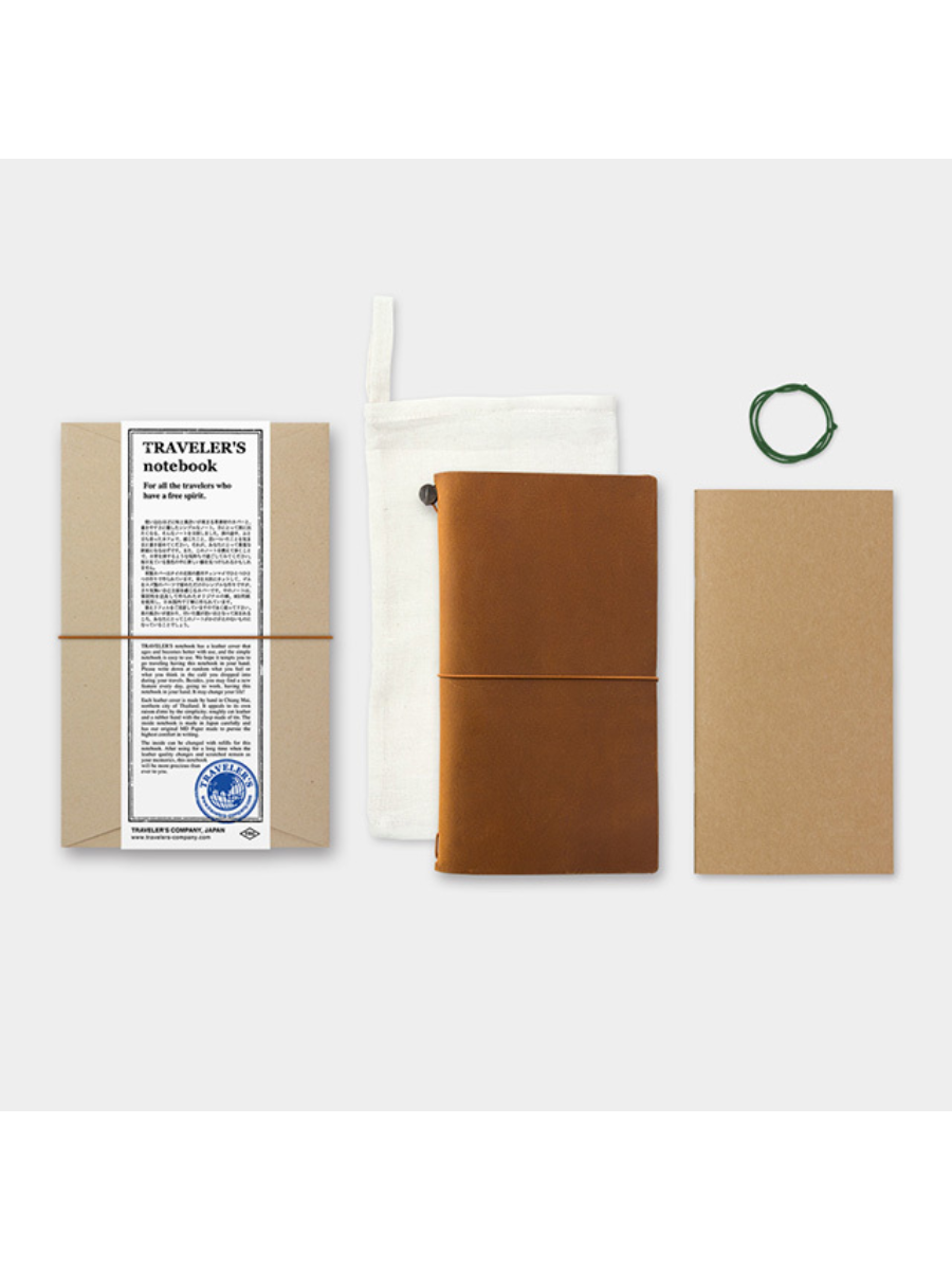 Traveler’s Notebook Regular Size Starter Kit Camel