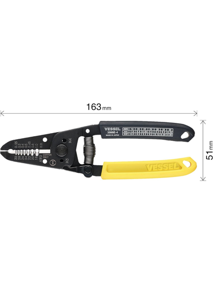 VESSEL 3500E-4 Wire Stripper with Bolt Cutter