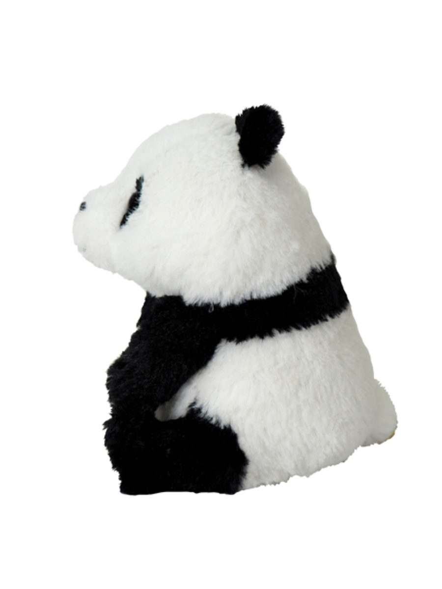 Sun Lemon Fluffies Panda Plush Toy S Size Sitting Pose