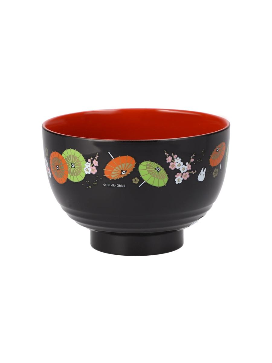 Totoro Japanese Soup Bowl Umbrella Pattern ABS Lacquer Bowl