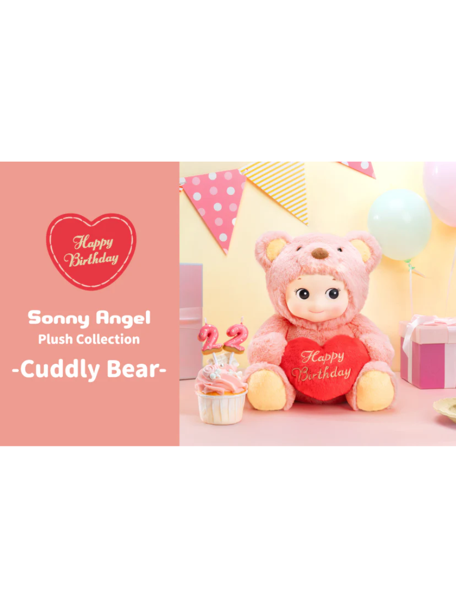 Sonny Angel Plush Collection Cuddly Bear Pink Plush Doll