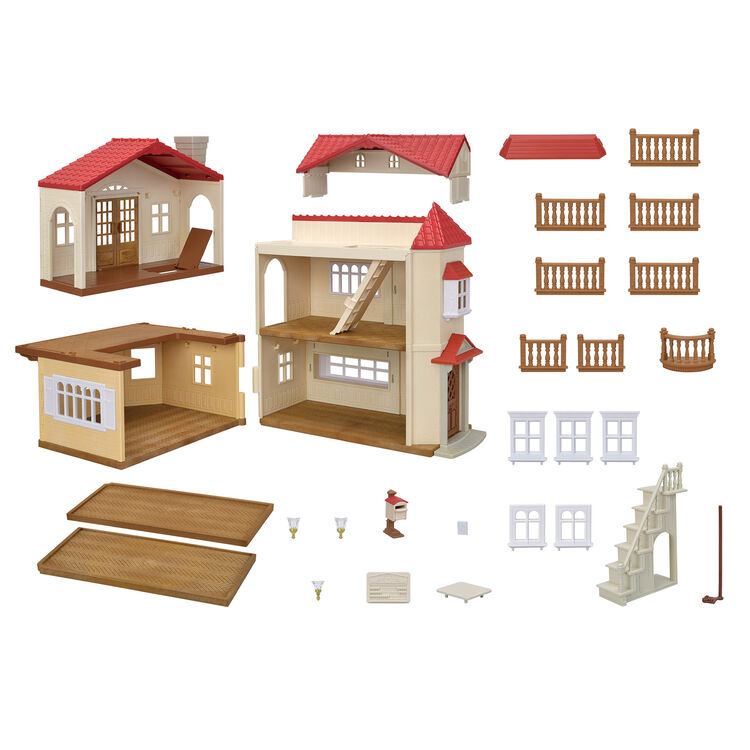 Sylvanian Families Red Roof House Secret Attic Playset