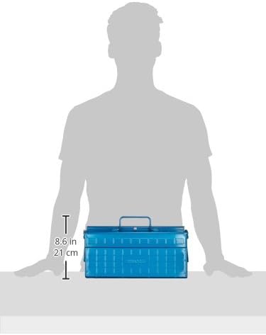 TRUSCO ST-350-B 2-Tier Steel Tool Box Blue