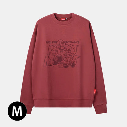 Mario Kart World Crewneck Sweatshirt Unisex Cotton Blend Long Sleeve Top