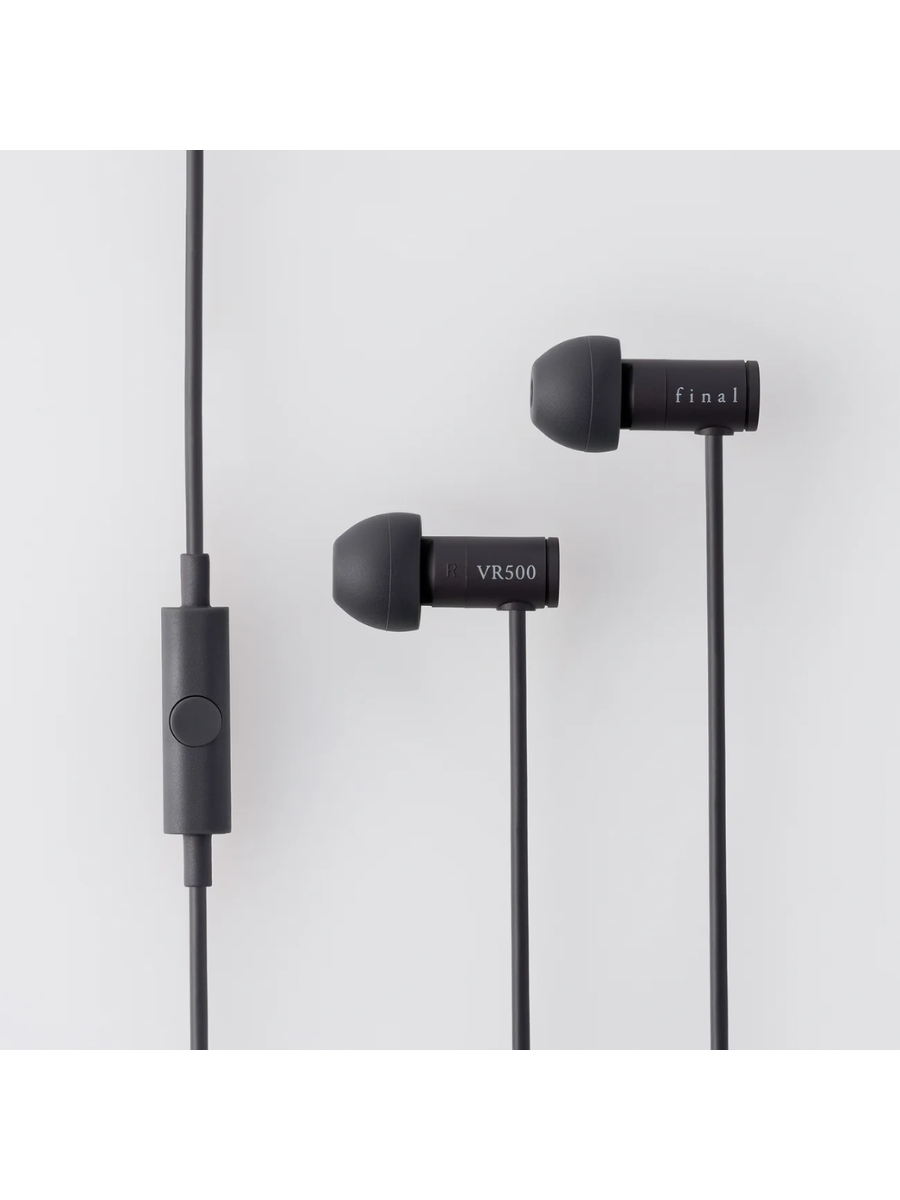 Final VR500 for Gaming Wired Gaming Earphones with Microphone In-Ear Headphones 3.5mm Plug Matte Gray