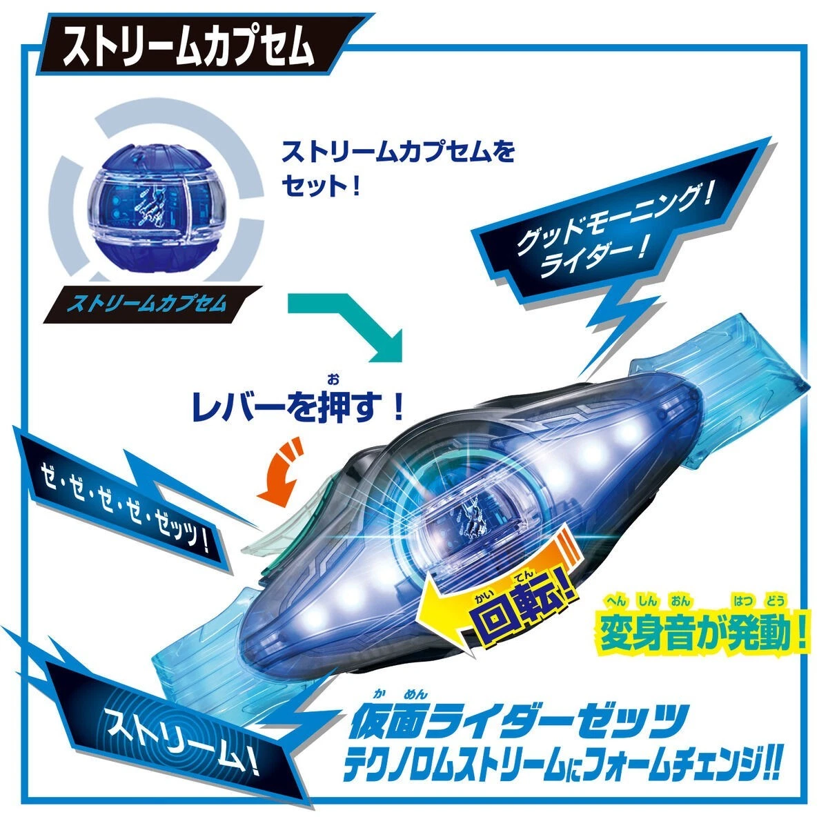 Bandai DX Zeztz Driver 4 Form Change Set – Kamen Rider Zeztz Transformation Belt