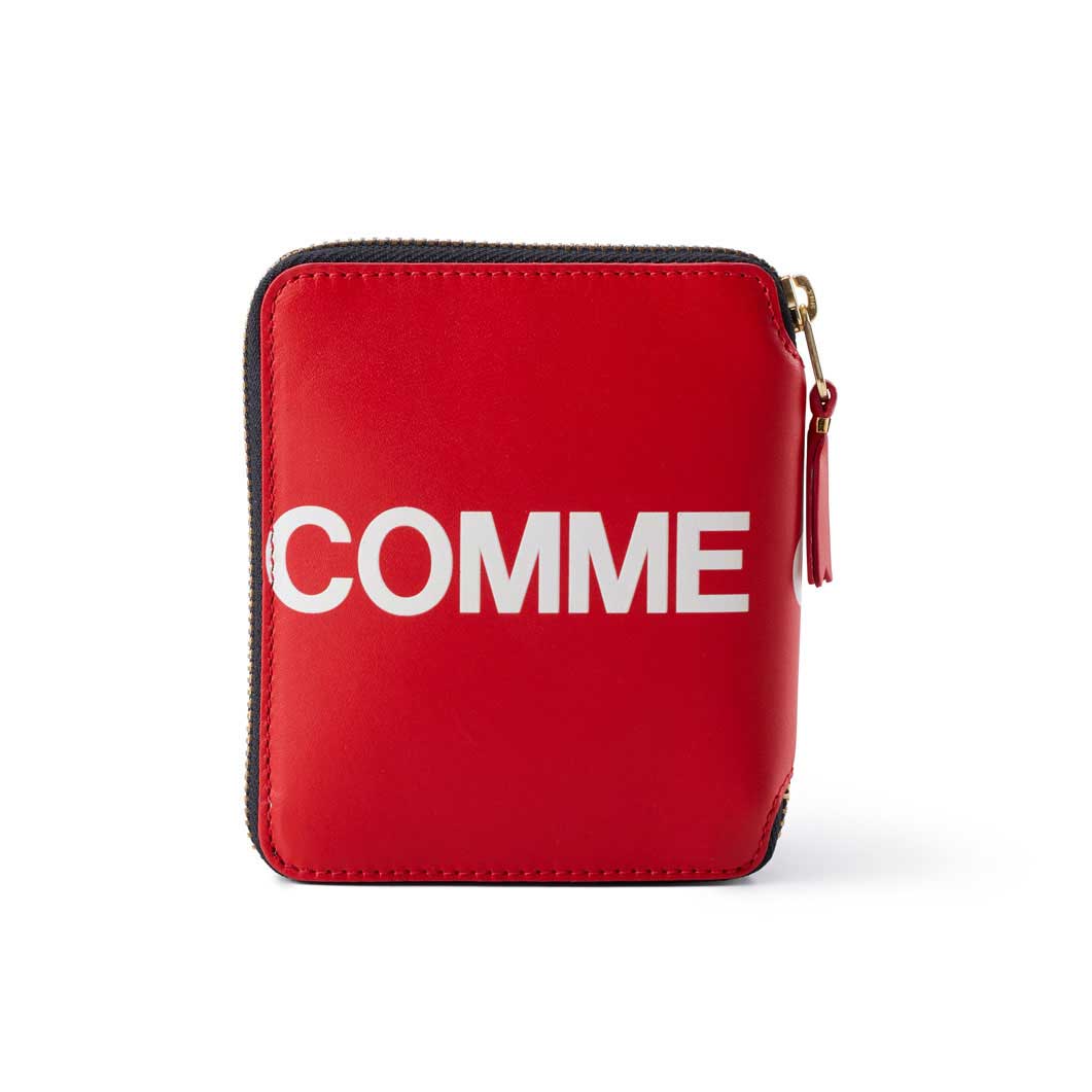 Comme des Garcons Huge Logo Bi-fold Zip Wallet