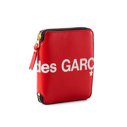 Comme des Garcons Huge Logo Bi-fold Zip Wallet