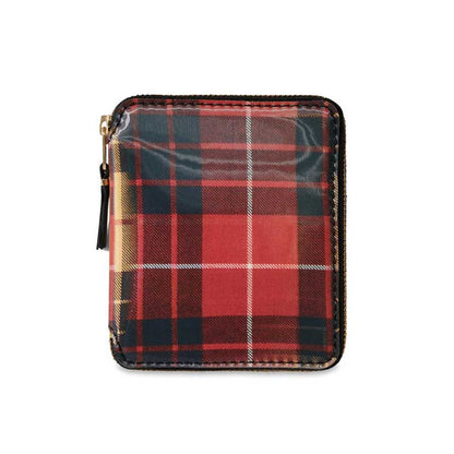 Comme des Garcons Lenticular Tartan Zip Bi-Fold Wallet