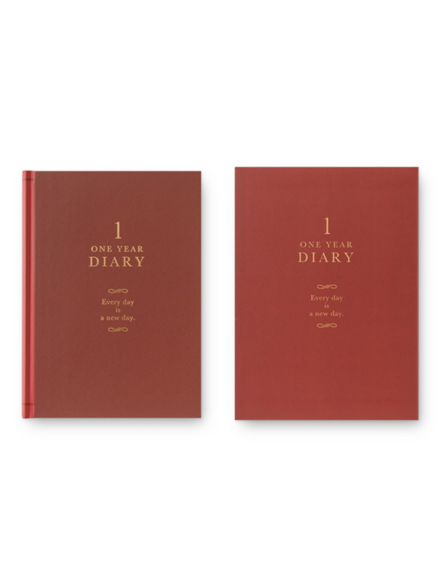 MIDORI 1 Day 1 Page Diary Red - Daily Journal (12714006)