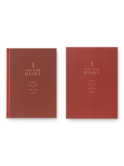 MIDORI 1 Day 1 Page Diary Red - Daily Journal (12714006)