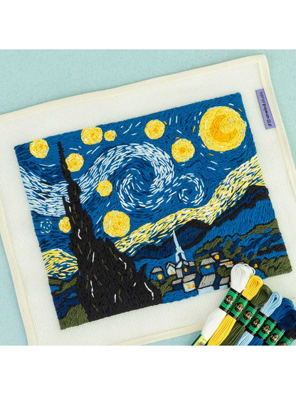 MoMA Starry Night Needlepoint Kit DIY Embroidery Set