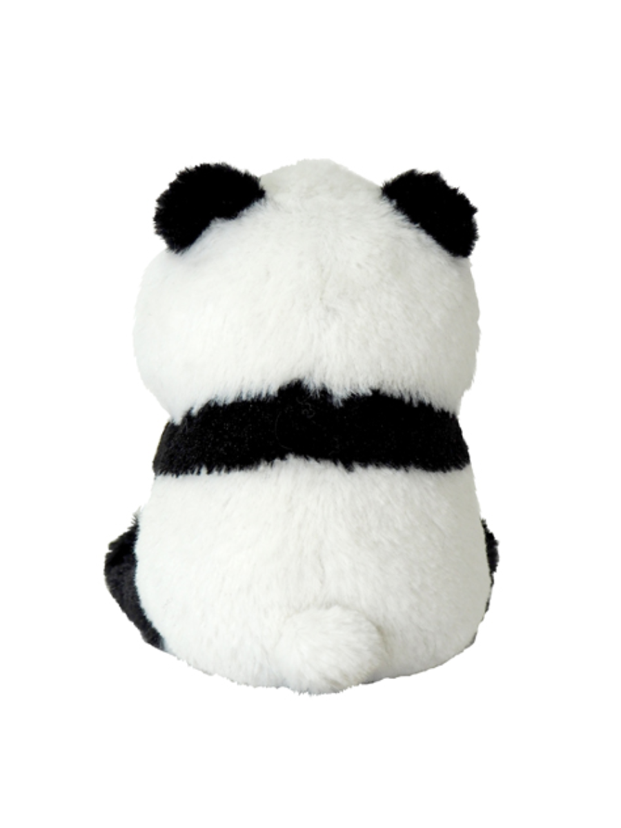 Sun Lemon Fluffies Panda Plush Toy S Size Sitting Pose
