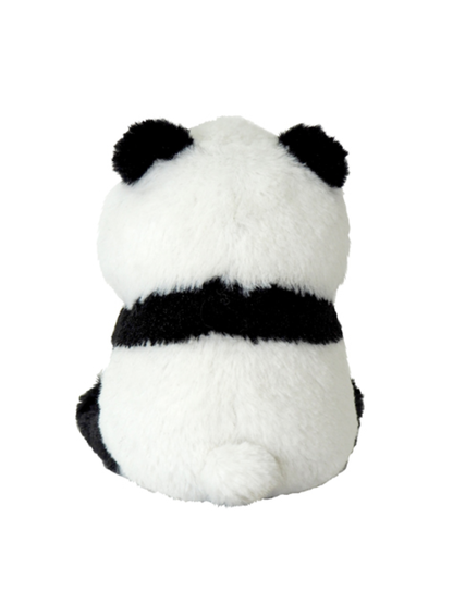 Sun Lemon Fluffies Panda Plush Toy S Size Sitting Pose