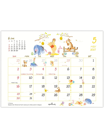 Hallmark Disney Winnie the Pooh 2027 Desk Calendar