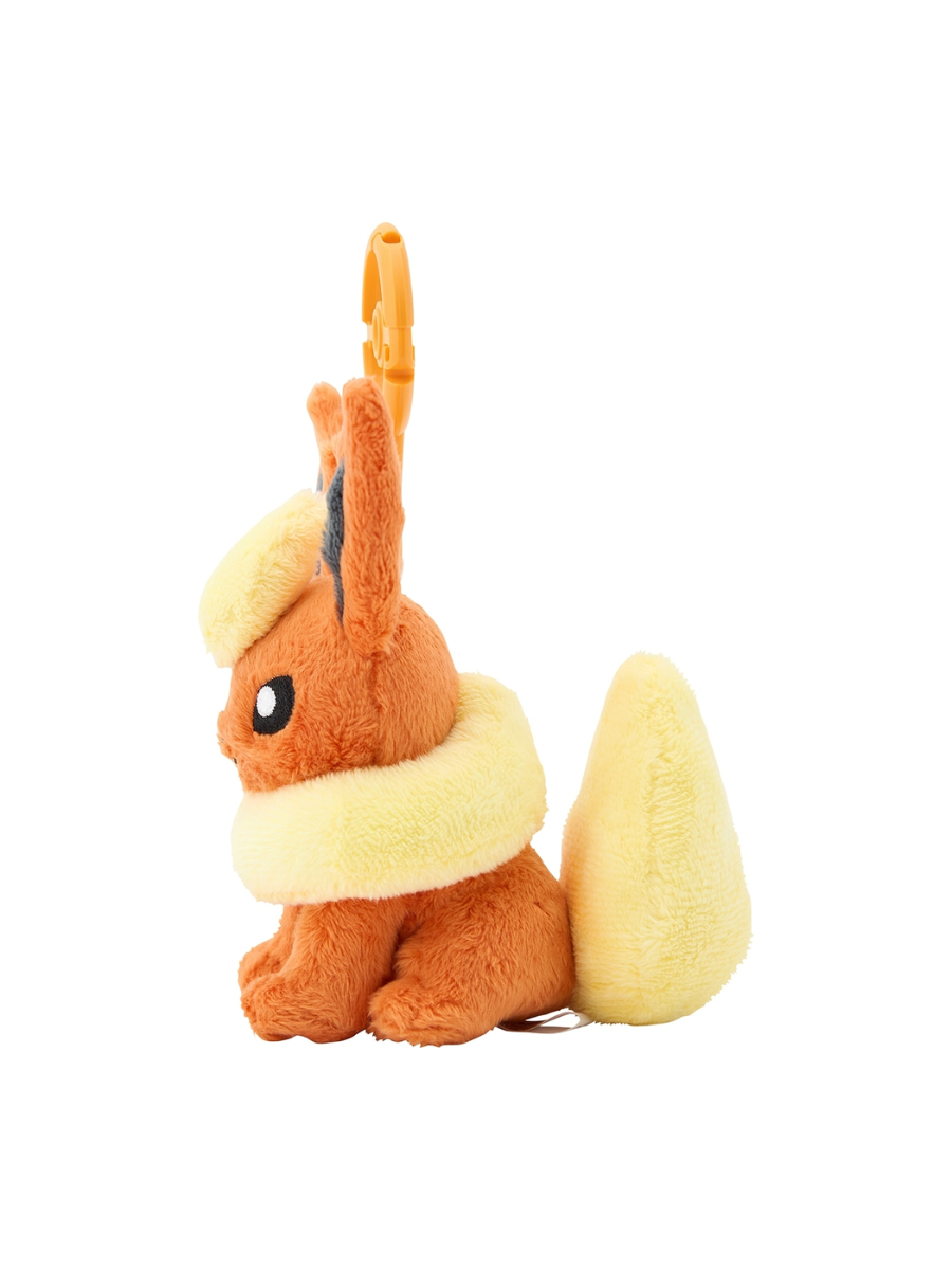 Pokemon Flareon Mascot Plush with Poke Ball Carabiner Bag Charm