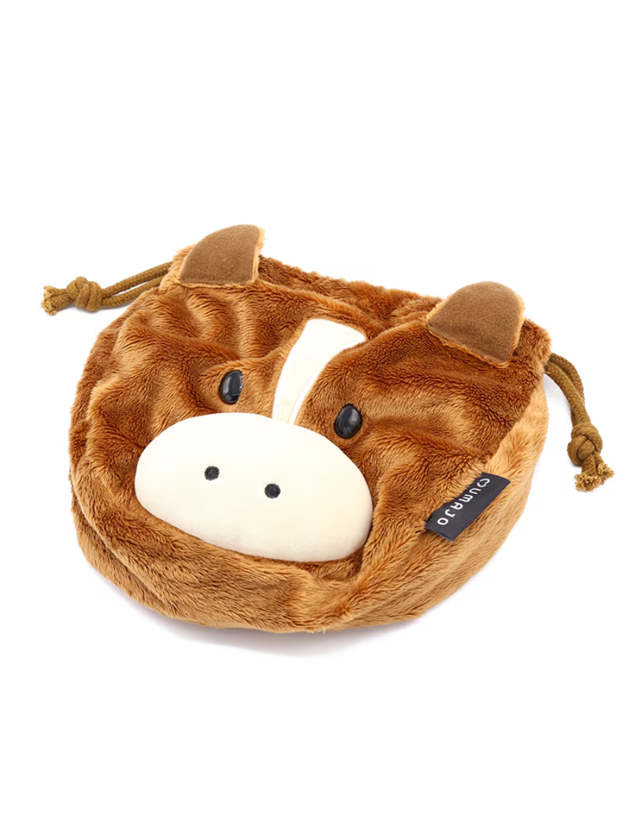 UMAJO Horse Plush Drawstring Pouch Bag