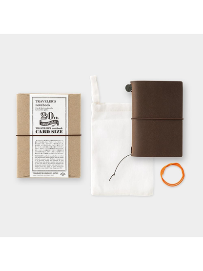 TRAVELER’S Notebook 20th Anniversary Card Size Set (Brown) 15412006