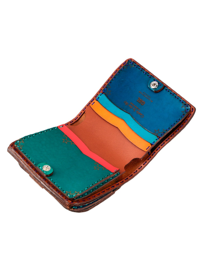 Castle in the Sky Dola Leather Short Wallet Handmade Cow Leather Wallet