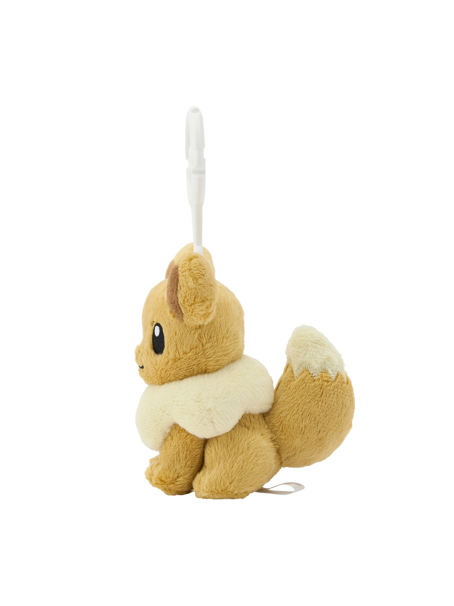 Pokemon Eevee Mascot Plush with Poke Ball Carabiner Bag Charm