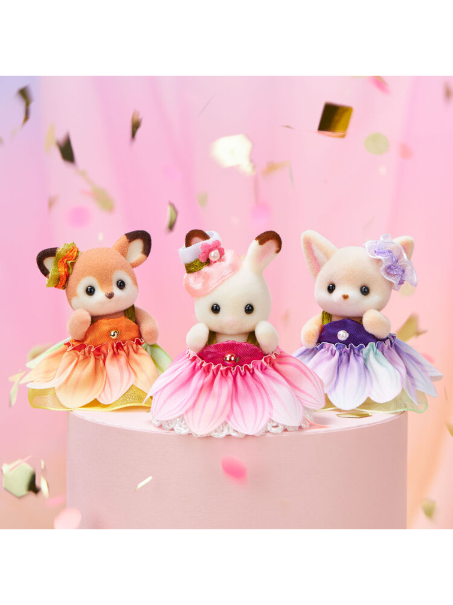 Sylvanian Families Baby Trio Set – Flower Dress Series