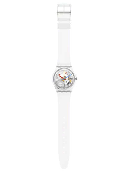 Swatch CLEARLY GENT SO28K100-S06 Transparent Watch
