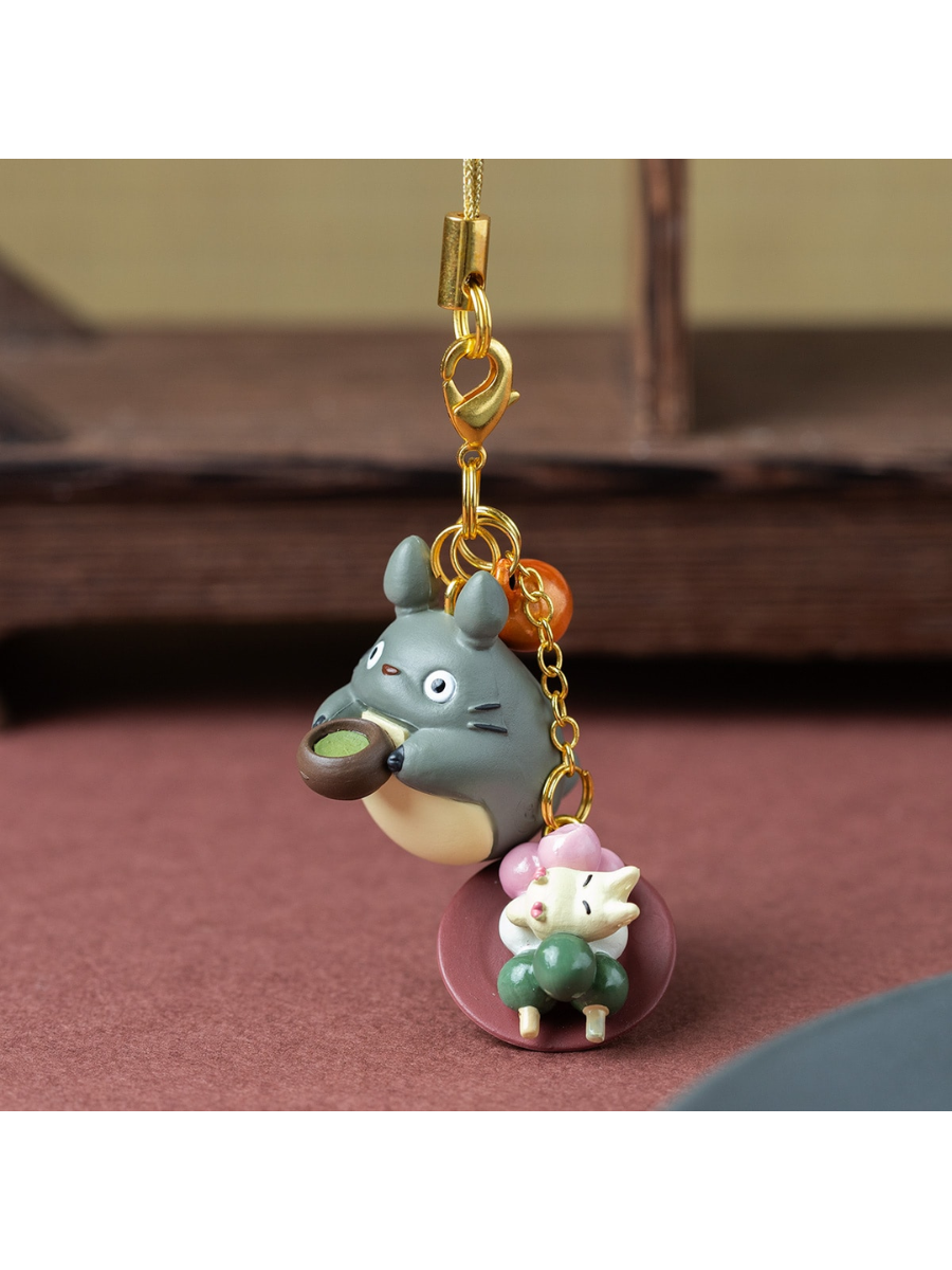 Totoro Style Dango Keychain Japanese Wagashi Charm