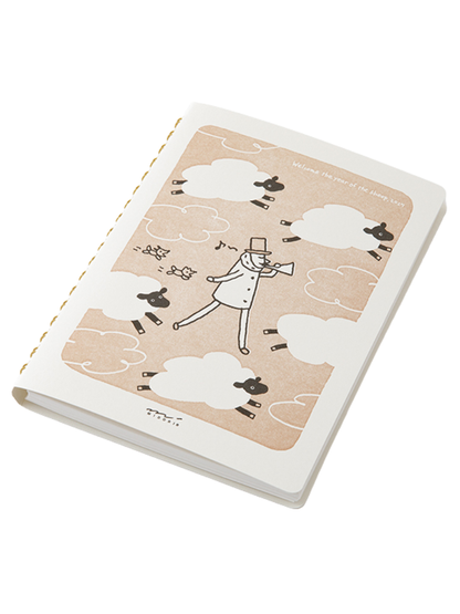 Midori Ojisan B6 Ring Notebook & Acrylic Charm Set (91804435)