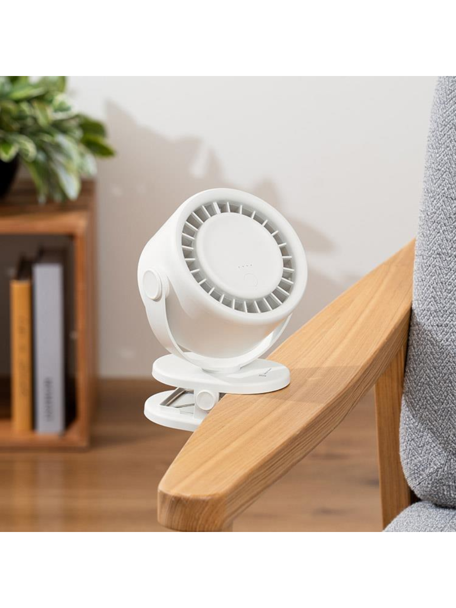 Turbo Clip Fan Powerful 4-Speed Rechargeable Desk Fan