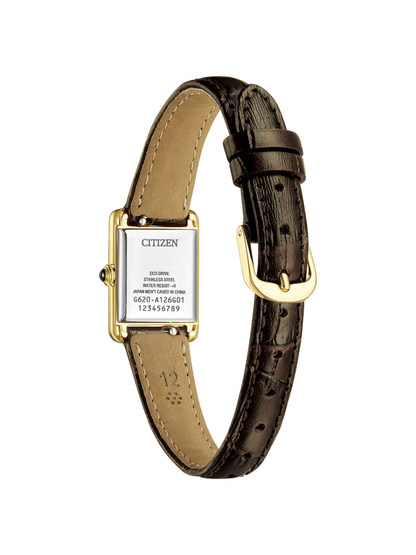 Citizen Kii EG2797-13A Eco-Drive Solar Women’s Watch Classic Square