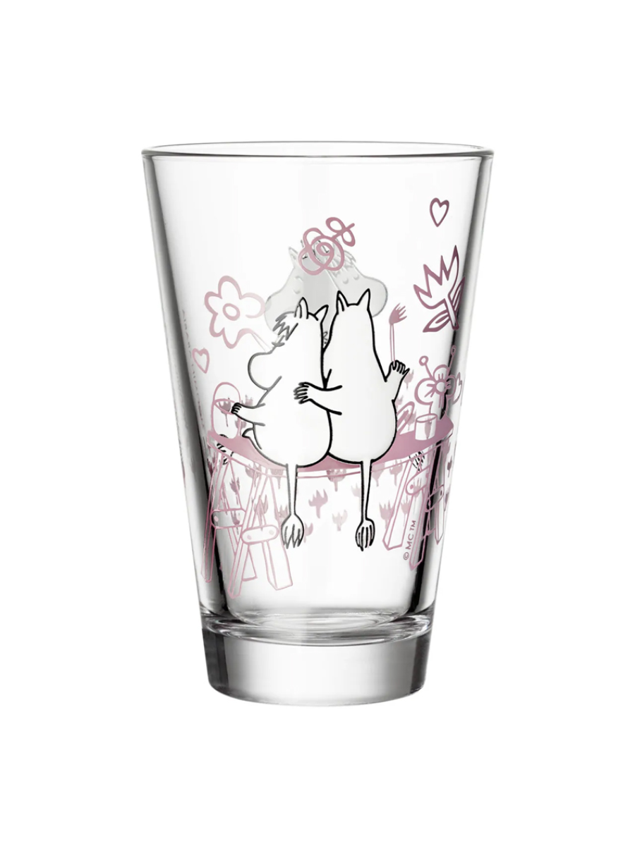 Moomin Classic Love Tumbler Glass Pair