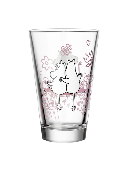 Moomin Classic Love Tumbler Glass Pair