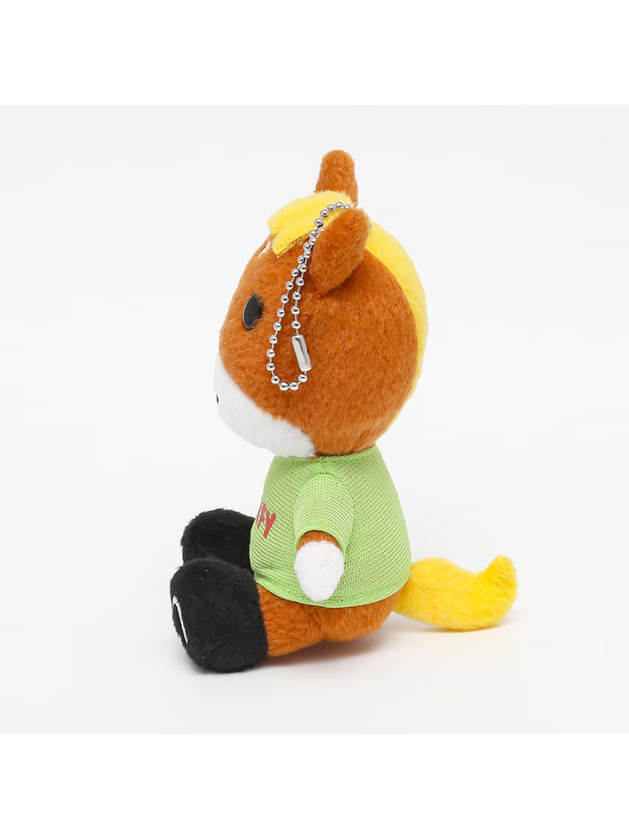 Turfy Sitting Plush Mascot Keychain with Ball Chain