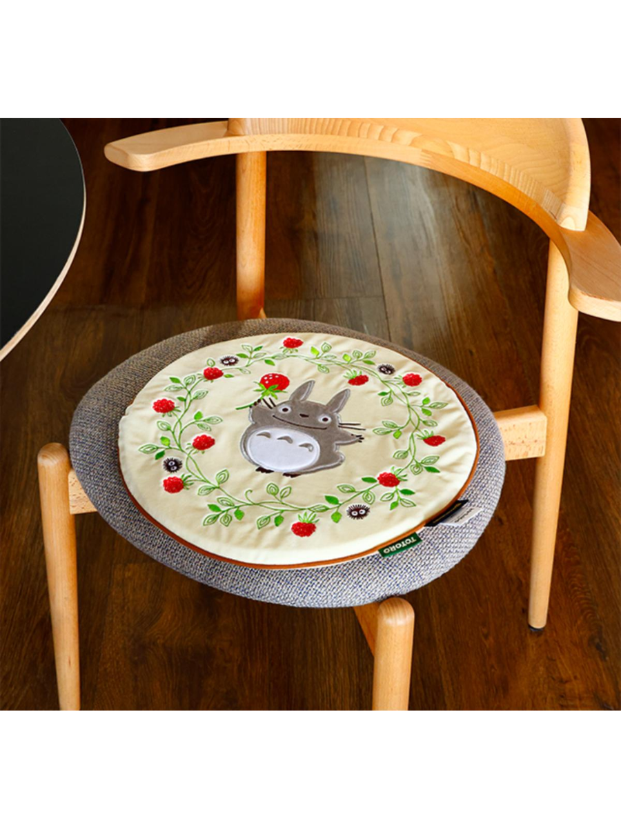 Totoro Strawberry Wreath Seat Cushion Round Chair Pad 35cm
