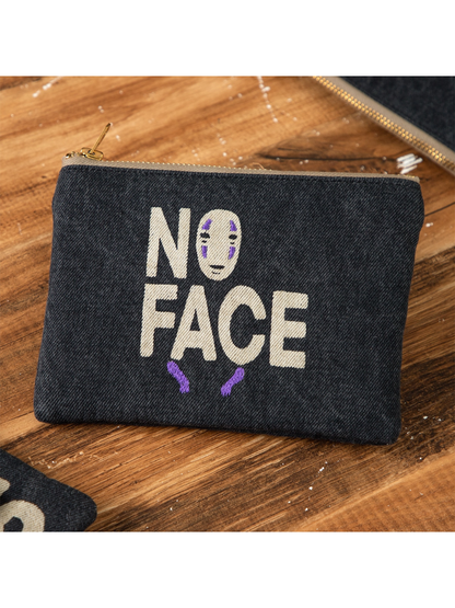 Spirited Away No-Face Black Denim Pouch