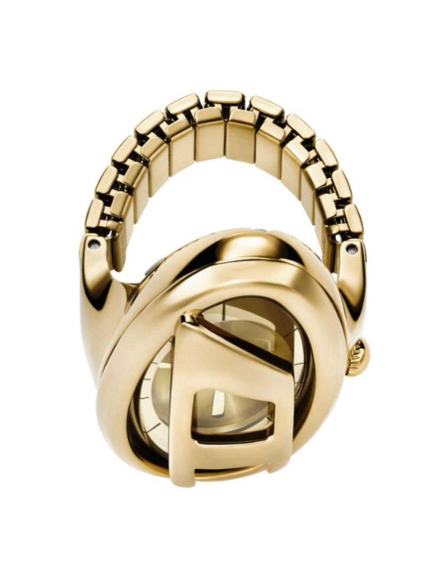 D-Era Gold Tone Stainless Steel Ring Watch