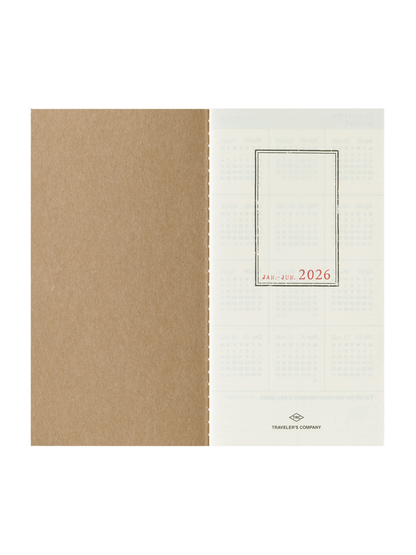 Traveler's Notebook Refill 2026 Weekly Vertical